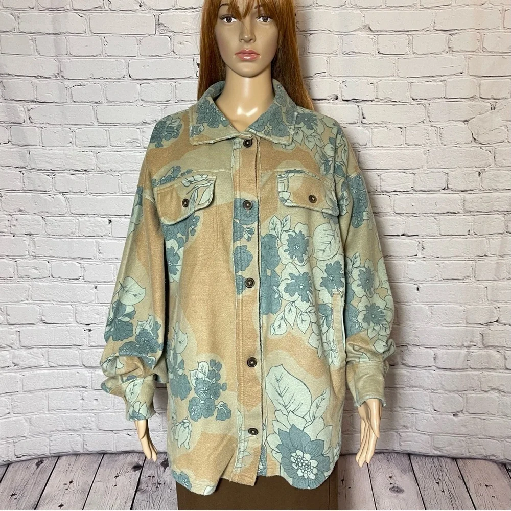 NWT New $178 Free People Printed Ruby Jacket Size S